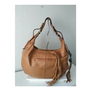 🌸Lucky Brand Carmel Leather Hobo Bag